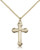 Gold Filled Cross Pendant, Gold Filled Lite Curb Chain, 1" x 5/8"