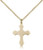 Gold Filled Cross Pendant, Gold Filled Lite Curb Chain, 7/8" x 5/8"