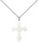 Sterling Silver Cross Pendant, Sterling Silver Lite Curb Chain, 7/8" x 5/8" Sterling Silver Cross Pendant, Sterling Silver Lite Curb Chain, 7/8" x 5/8"
