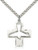 Sterling Silver Holy Spirit Pendant, Stainless Silver Heavy Curb Chain, 1 1/8" x 1" Sterling Silver Holy Spirit Pendant, Stainless Silver Heavy Curb Chain, 1 1/8" x 1"