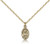 Gold Filled Our Lady of Czestochowa Pendant, Gold Filled Lite Curb Chain, 1/2" x 1/4"