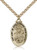 Gold Filled Our Lady of Czestochowa Pendant, Stainless Gold Heavy Curb Chain, 1 1/8" x 5/8"