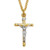 Cross Necklace-Medium Two-Tone Round Cross Crucifix 510-303-7955