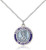 Sterling Silver St. Christopher Pendant, Lite Curb Chain, 3/4" x 5/8"