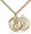 Gold Filled St. Christopher Marine Pendant, Gold Heavy Curb Chain, 7/8" x 3/4"