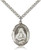 Sterling Silver St. Frances Cabrini Pendant, Stainless Silver Heavy Curb Chain, Large Size Catholic Medal, 1" x 3/4" Sterling Silver St. Frances Cabrini Pendant, Stainless Silver Heavy Curb Chain, Large Size Catholic Medal, 1" x 3/4"