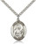 Sterling Silver St. Camillus of Lellis Pendant, Stainless Silver Heavy Curb Chain, Large Size Catholic Medal, 1" x 3/4" Sterling Silver St. Camillus of Lellis Pendant, Stainless Silver Heavy Curb Chain, Large Size Catholic Medal, 1" x 3/4"