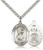 Sterling Silver St. Christopher Air Force Pendant, Heavy Curb Chain, Large Size Catholic Medal, 1" x 3/4"