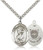 Sterling Silver St. Christopher Coast Guard Pendant, Heavy Curb Chain, Large Size Catholic Medal, 1" x 3/4"