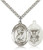 Sterling Silver St. Christopher Navy Pendant, Heavy Curb Chain, Large Size Catholic Medal, 1" x 3/4" Sterling Silver St. Christopher Navy Pendant, Heavy Curb Chain, Large Size Catholic Medal, 1" x 3/4"