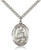 Sterling Silver St. Daniel Pendant, Stainless Silver Heavy Curb Chain, Large Size Catholic Medal, 1" x 3/4"