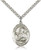 Sterling Silver St. Francis Xavier Pendant, Stainless Silver Heavy Curb Chain, Large Size Catholic Medal, 1" x 3/4" Sterling Silver St. Francis Xavier Pendant, Stainless Silver Heavy Curb Chain, Large Size Catholic Medal, 1" x 3/4"