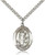 Sterling Silver St. Hubert of Liege Pendant, Stainless Silver Heavy Curb Chain, Large Size Catholic Medal, 1" x 3/4" Sterling Silver St. Hubert of Liege Pendant, Stainless Silver Heavy Curb Chain, Large Size Catholic Medal, 1" x 3/4"