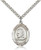 Sterling Silver St. John Bosco Pendant, Stainless Silver Heavy Curb Chain, Large Size Catholic Medal, 1" x 3/4" Sterling Silver St. John Bosco Pendant, Stainless Silver Heavy Curb Chain, Large Size Catholic Medal, 1" x 3/4"