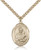Gold Filled St. Lawrence Pendant, Stainless Gold Heavy Curb Chain, Large Size Catholic Medal, 1" x 3/4" Gold Filled St. Lawrence Pendant, Stainless Gold Heavy Curb Chain, Large Size Catholic Medal, 1" x 3/4"