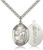 Sterling Silver St. Luke the Apostle Pendant, Stainless Silver Heavy Curb Chain, Large Size Catholic Medal, 1" x 3/4" Sterling Silver St. Luke the Apostle Pendant, Stainless Silver Heavy Curb Chain, Large Size Catholic Medal, 1" x 3/4"