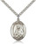 Sterling Silver St. Martha Pendant, Stainless Silver Heavy Curb Chain, Large Size Catholic Medal, 1" x 3/4"