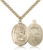 Gold Filled St. Michael the Archangel National Guard Pendant, Gold Heavy Curb Chain, Large Size Catholic Medal, 1" x 3/4"