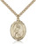 Gold Filled St. Philip Neri Pendant, Stainless Gold Heavy Curb Chain, Large Size Catholic Medal, 1" x 3/4"