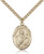 Gold Filled St. Martin de Porres Pendant, Stainless Gold Heavy Curb Chain, Large Size Catholic Medal, 1" x 3/4"
