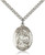 Sterling Silver St. Raphael the Archangel Pendant, Stainless Silver Heavy Curb Chain, Large Size Catholic Medal, 1" x 3/4" Sterling Silver St. Raphael the Archangel Pendant, Stainless Silver Heavy Curb Chain, Large Size Catholic Medal, 1" x 3/4"