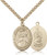 Gold Filled Scapular Pendant, Stainless Gold Heavy Curb Chain, Large Size Catholic Medal, 1" x 3/4"