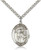 Sterling Silver St. Sebastian Pendant, Stainless Silver Heavy Curb Chain, Large Size Catholic Medal, 1" x 3/4" Sterling Silver St. Sebastian Pendant, Stainless Silver Heavy Curb Chain, Large Size Catholic Medal, 1" x 3/4"