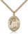 Gold Filled St. Edith Stein Pendant, Stainless Gold Heavy Curb Chain, Large Size Catholic Medal, 1" x 3/4"