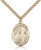 Gold Filled St. Thomas More Pendant, Stainless Gold Heavy Curb Chain, Large Size Catholic Medal, 1" x 3/4" Gold Filled St. Thomas More Pendant, Stainless Gold Heavy Curb Chain, Large Size Catholic Medal, 1" x 3/4"