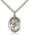 Sterling Silver St. John of God Pendant, Stainless Silver Heavy Curb Chain, Large Size Catholic Medal, 1" x 3/4" Sterling Silver St. John of God Pendant, Stainless Silver Heavy Curb Chain, Large Size Catholic Medal, 1" x 3/4"
