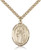 Gold Filled St. Stanislaus Pendant, Stainless Gold Heavy Curb Chain, Large Size Catholic Medal, 1" x 3/4" Gold Filled St. Stanislaus Pendant, Stainless Gold Heavy Curb Chain, Large Size Catholic Medal, 1" x 3/4"