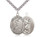 Sterling Silver St. Christopher/Softball Pendant, SN Heavy Curb Chain, Large Size Catholic Medal, 1" x 3/4"