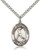 Sterling Silver St. Christopher Baseball Pendant, Stainless Silver Heavy Curb Chain, Large Size Catholic Medal, 1" x 3/4" Sterling Silver St. Christopher Baseball Pendant, Stainless Silver Heavy Curb Chain, Large Size Catholic Medal, 1" x 3/4"