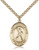 Gold Filled St. Christopher Pendant, 24 inch gold plate Heavy Curb Chain, Large Size Catholic Medal, 1" x 3/4"