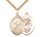 Gold Filled St. Christopher Pendant, Heavy Curb Chain, Large Size Catholic Medal, 1" x 3/4" Gold Filled St. Christopher Pendant, Heavy Curb Chain, Large Size Catholic Medal, 1" x 3/4"