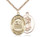 Gold Filled St. Christopher Pendant, Gold Heavy Curb Chain, Large Size Catholic Medal, 1" x 3/4" Gold Filled St. Christopher Pendant, Gold Heavy Curb Chain, Large Size Catholic Medal, 1" x 3/4"