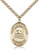 Gold Filled St. Christopher Pendant, Gold Heavy Curb Chain, Large Size Catholic Medal, 1" x 3/4" Gold Filled St. Christopher Pendant, Gold Heavy Curb Chain, Large Size Catholic Medal, 1" x 3/4"