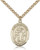 Gold Filled St. Christopher/Wrestling Pendant, SG Heavy Curb Chain, Large Size Catholic Medal, 1" x 3/4"