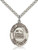 Sterling Silver St. Sebastian Swimming Pendant, Heavy Curb Chain, Large Size Catholic Medal, 1" x 3/4"