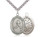 Sterling Silver St. Sebastian Track & Field Pendant, Heavy Curb Chain, Large Size Catholic Medal, 1" x 3/4" Sterling Silver St. Sebastian Track & Field Pendant, Heavy Curb Chain, Large Size Catholic Medal, 1" x 3/4"