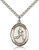 Sterling Silver St. Sebastian Track & Field Pendant, Heavy Curb Chain, Large Size Catholic Medal, 1" x 3/4" Sterling Silver St. Sebastian Track & Field Pendant, Heavy Curb Chain, Large Size Catholic Medal, 1" x 3/4"