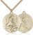 Gold Filled Our Lady of Perpetual Help Pendant, Stainless Gold Heavy Curb Chain, 1 3/8" x 1 1/4"