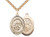 Gold Filled St. Christopher / Field Hockey Pendant, SG Heavy Curb Chain, Large Size Catholic Medal, 1" x 3/4"