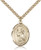 Gold Filled St. Vincent Ferrer Pendant, Stainless Gold Heavy Curb Chain, Large Size Catholic Medal, 1" x 3/4" Gold Filled St. Vincent Ferrer Pendant, Stainless Gold Heavy Curb Chain, Large Size Catholic Medal, 1" x 3/4"