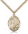Gold Filled St. Therese of Lisieux Pendant, Stainless Gold Heavy Curb Chain, Large Size Catholic Medal, 1" x 3/4"