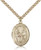 Gold Filled St. Zita Pendant, Stainless Gold Heavy Curb Chain, Large Size Catholic Medal, 1" x 3/4" Gold Filled St. Zita Pendant, Stainless Gold Heavy Curb Chain, Large Size Catholic Medal, 1" x 3/4"