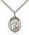 Sterling Silver St. Victoria Pendant, Stainless Silver Heavy Curb Chain, Large Size Catholic Medal, 1" x 3/4" Sterling Silver St. Victoria Pendant, Stainless Silver Heavy Curb Chain, Large Size Catholic Medal, 1" x 3/4"