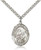 Sterling Silver St. Bernard of Montjoux Pendant, Stainless Silver Heavy Curb Chain, Large Size Catholic Medal, 1" x 3/4" Sterling Silver St. Bernard of Montjoux Pendant, Stainless Silver Heavy Curb Chain, Large Size Catholic Medal, 1" x 3/4"