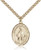 Gold Filled Our Lady of Africa Pendant, Stainless Gold Heavy Curb Chain, Large Size Catholic Medal, 1" x 3/4"