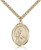 Gold Filled St. Remigius of Reims Pendant, Stainless Gold Heavy Curb Chain, Large Size Catholic Medal, 1" x 3/4"